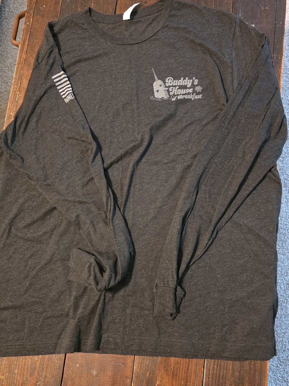 Buddy's House of Breakfast Long Sleeve T-Shirt - Dark Charcoal